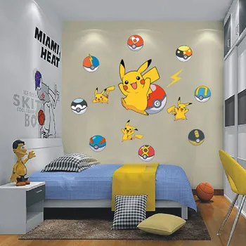 Anime Pokemon Slika Pikachu PVC Naljepnice Za Zid Tapete, Dekoracije za dječji Vrtić Dječji vrtić Dnevni boravak DIY Pokloni Za Rođendan