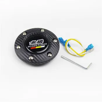 Auto-Stil MUGEN Dugme Alarma za volan + Rub od Karbonskih Vlakana Crvena/Plava/Crna za Honda