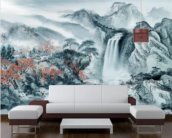 Beibehang Custom pozadine 3d home dekor freska Kineskom tinte krajolik mramorni tv kauč pozadina zidne tapete za zidove 3 d
