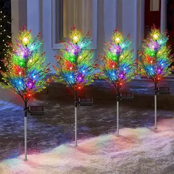 Božićno Uređenje Svjetiljka Solarna Drvce Svjetlo S Colom Vodootporni Vanjski Vrt Lampe Za Dvorište, Travnjak Pjesma Dekor Krajolik Svjetlo