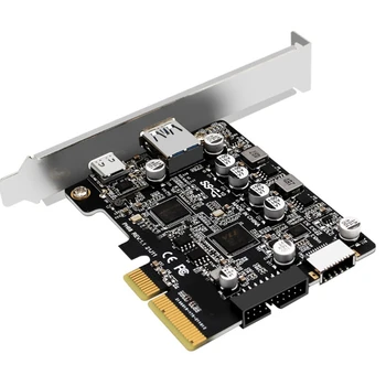 Karta PCIe adapter-USB 3.2 Gen 2 10 Gbit/s, 2-Port Kartica za proširenje PCI Express, Unutarnji USB hub, Dodatne PCI-E karticu, Izravna dostava