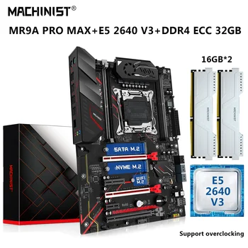Kit PROJEKTA Matična ploča intel Xeon procesor E5 2640 V3 CPU LGA 2011-3 32G = 2*16G DDR4 ECC RAM Kit NVME M. 2 USB 3.0 MR9A PRO MAX