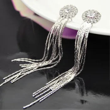Korejski modni nakit identitet temperament crystal iz austrijskih naušnica s кисточками naušnice nevjesta ženske duge naušnice