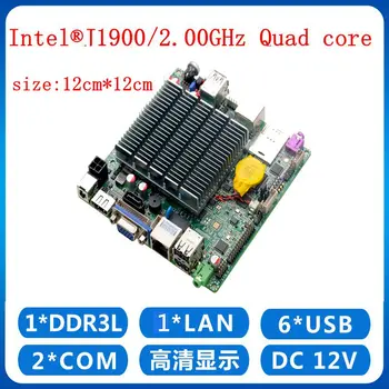 Matična ploča Bay Trail j1900 mini itx Quad-core cpu na 2.0 Ghz, DC 12V matične ploče nano itx 6 USB 1 LAN