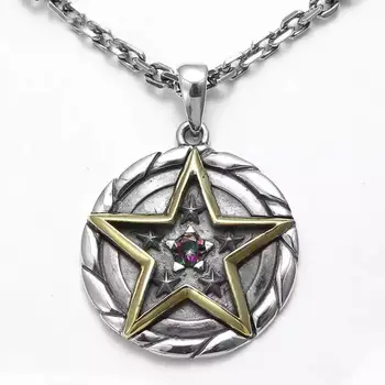 Petokraka Zvijezda Čarobni Niz Privjesak za Muškarce Klasicni Geometrijski Ogrlica s Lancem od Nehrđajućeg Čelika