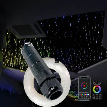 program optička lampa MALA 6 W RGBW Auto soba Star Svjetla led optički star stropna svjetiljka setovi Optičko vlakno s радиочастотным upravljanjem Mobilni moda