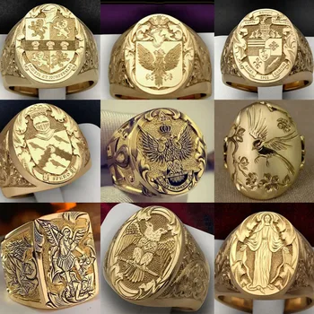 Različiti Stilovi Luksuzni Pozlaćeni Prsten za Muškarce Žene Ikonu Runa drevni grčki Mitologija Legenda Spomen-Prsten Nakit Poklon