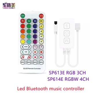 SP613E RGB/SP614E RGBW 3CH 4CH Bluetooth-kompatibilni Led Music kontroler SA IR daljinskim upravljačem za WS2813 WS2815 Led Piksela Trake Svjetla