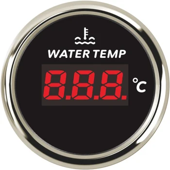 Univerzalna 52 mm Vodootporan Morske Automatski Senzor Temperature Vode, Mjerač Temperature 40-120 ° c S Crvenim pozadinskim Osvjetljenjem za Vozila Plovila Kamiona