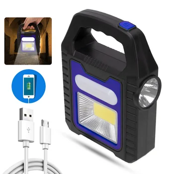 Z2 Prijenosni Solarni Fenjer COB Led Radna Lampa Vodootporan Hitne Reflektor USB Punjiva Ručna Svjetiljka za Vanjsku Planinarenje, Kampiranje